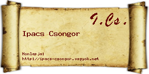 Ipacs Csongor névjegykártya